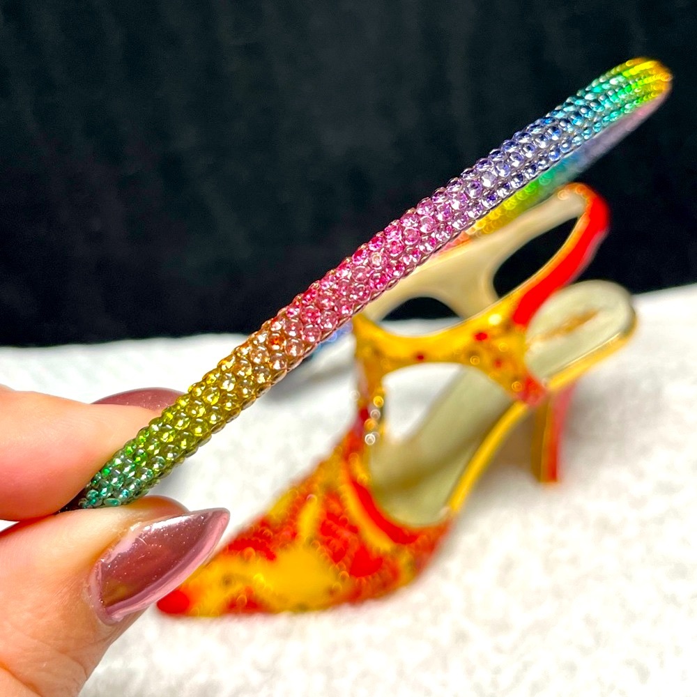 Rainbow Rhinestone Beaded and crystal headband -very pretty, standard size